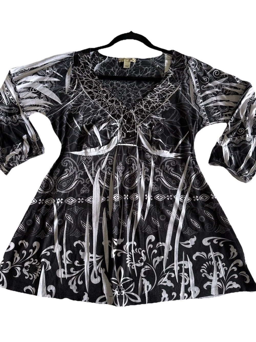 Energie Y2K Babydoll Womens S Top Whimsigoth Boho Fairy Grunge Witchy Hippie